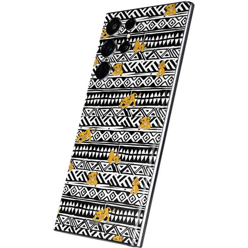 Disney The Lion King Simba Tribal Print Galaxy S22 Ultra Skin