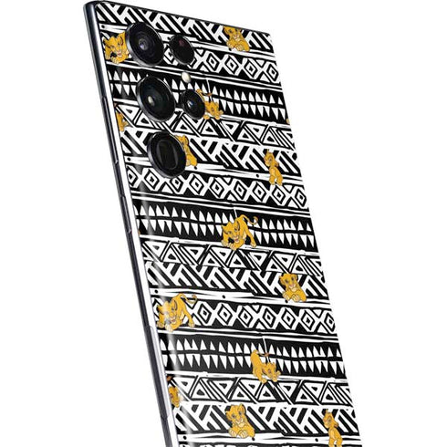 Disney The Lion King Simba Tribal Print Galaxy S22 Ultra Skin