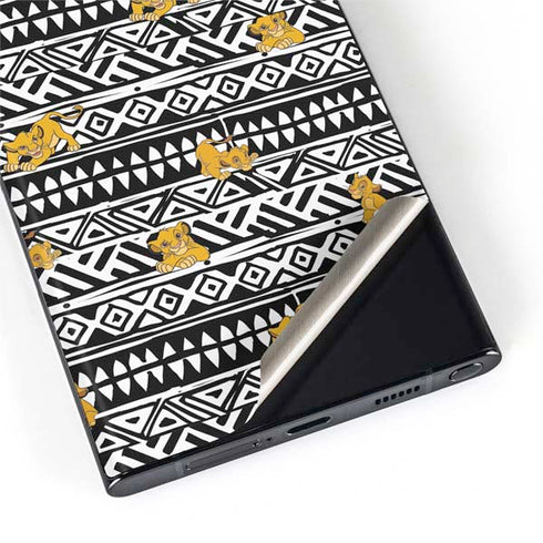 Disney The Lion King Simba Tribal Print Galaxy S22 Ultra Skin