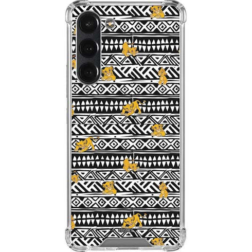 Disney The Lion King Simba Tribal Print Galaxy S23 Plus Clear Case