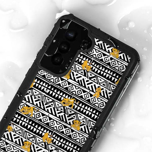 Disney The Lion King Simba Tribal Print Galaxy S23 Plus Waterproof Case