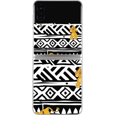 Disney The Lion King Simba Tribal Print Galaxy Z Flip3 5G Skin
