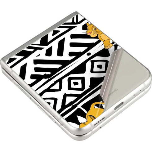 Disney The Lion King Simba Tribal Print Galaxy Z Flip3 5G Skin