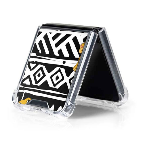Disney The Lion King Simba Tribal Print Galaxy Z Flip5 5G Clear Case