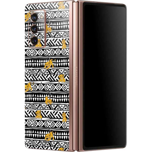 Disney The Lion King Simba Tribal Print Galaxy Z Fold2 5G Skin