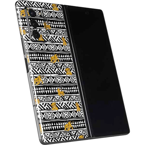 Disney The Lion King Simba Tribal Print Galaxy Z Fold2 5G Skin