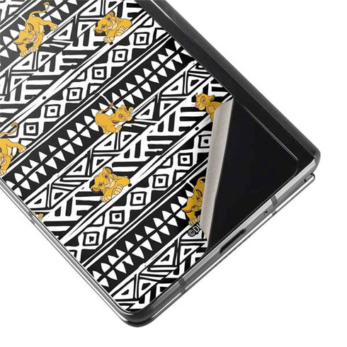Disney The Lion King Simba Tribal Print Galaxy Z Fold2 5G Skin