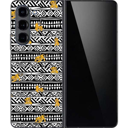 Disney The Lion King Simba Tribal Print Galaxy Z Fold5 5G Skin