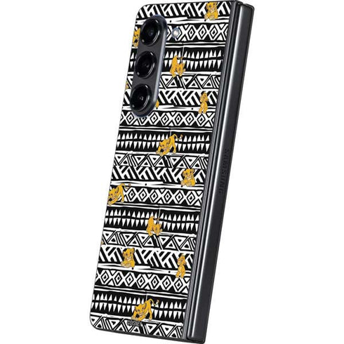 Disney The Lion King Simba Tribal Print Galaxy Z Fold5 5G Skin
