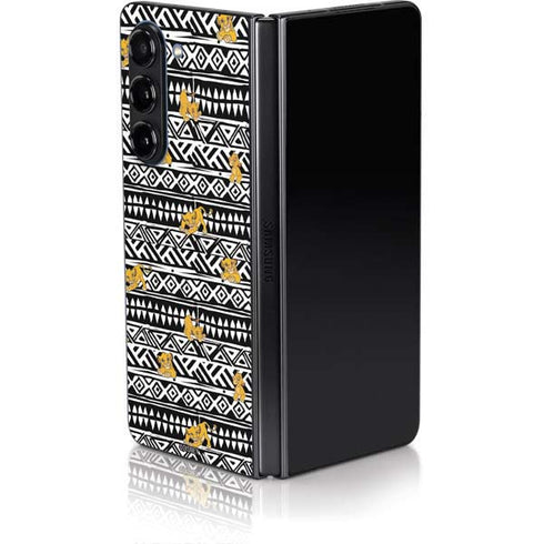 Disney The Lion King Simba Tribal Print Galaxy Z Fold5 5G Skin