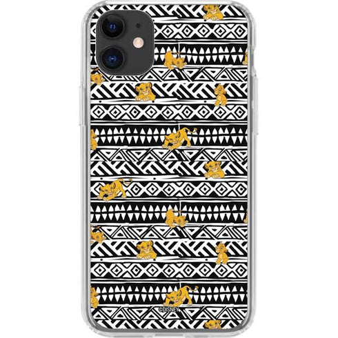 Disney The Lion King Simba Tribal Print iPhone 11 Clear Case