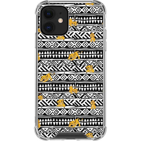 Disney The Lion King Simba Tribal Print iPhone 12 Clear Case