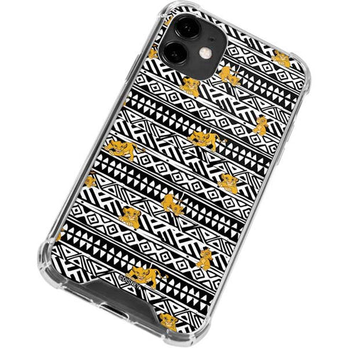 Disney The Lion King Simba Tribal Print iPhone 12 Clear Case