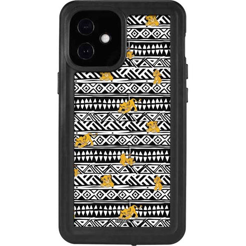 Disney The Lion King Simba Tribal Print iPhone 12 Mini Waterproof Case