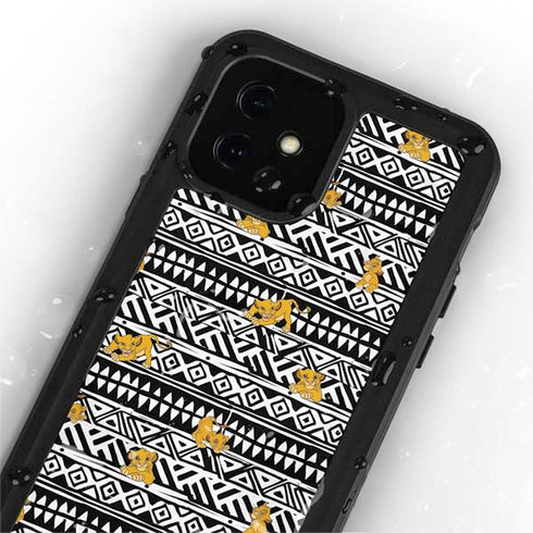 Disney The Lion King Simba Tribal Print iPhone 12 Mini Waterproof Case