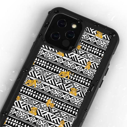Disney The Lion King Simba Tribal Print iPhone 12 Pro Waterproof Case