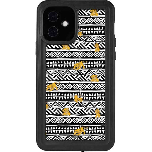 Disney The Lion King Simba Tribal Print iPhone 12 Waterproof Case