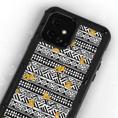 Disney The Lion King Simba Tribal Print iPhone 12 Waterproof Case