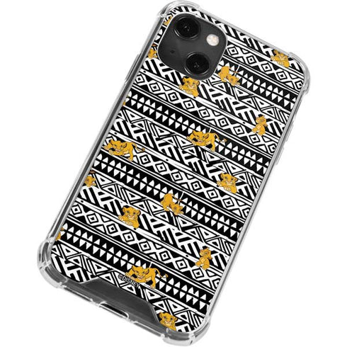 Disney The Lion King Simba Tribal Print iPhone 13 Mini Clear Case