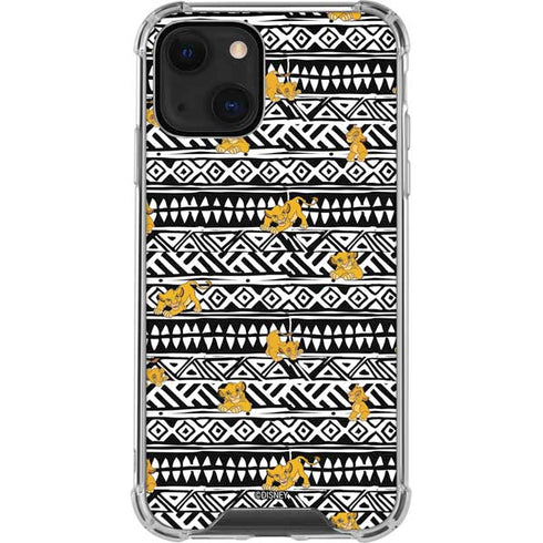 Disney The Lion King Simba Tribal Print iPhone 14 Clear Case