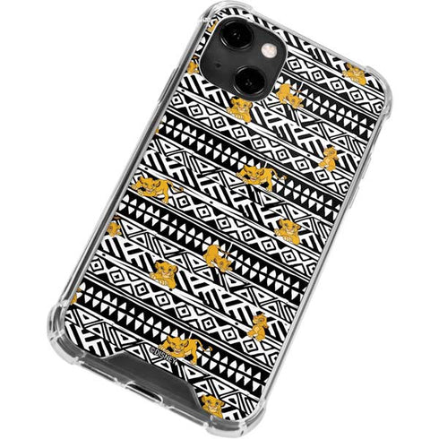 Disney The Lion King Simba Tribal Print iPhone 14 Clear Case