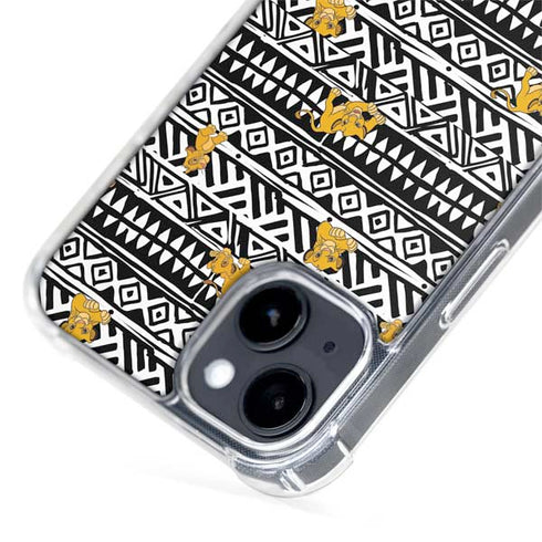 Disney The Lion King Simba Tribal Print iPhone 15 MagSafe Case