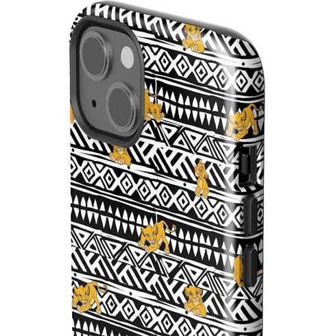 Disney The Lion King Simba Tribal Print iPhone 15 Impact Case