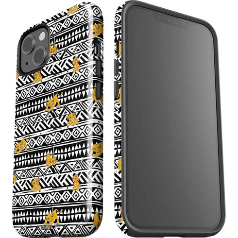 Disney The Lion King Simba Tribal Print iPhone 15 Impact Case