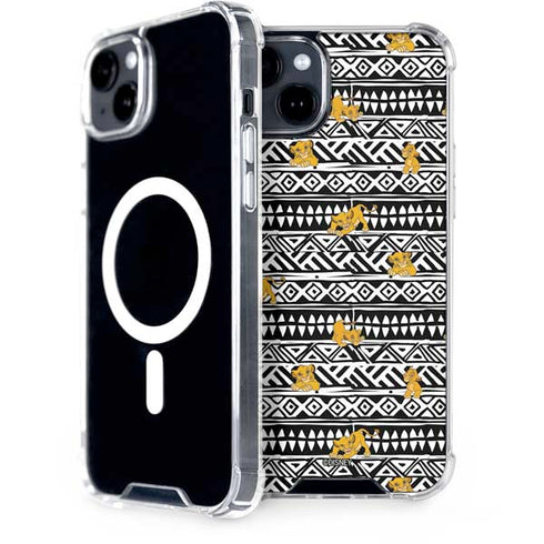 Disney The Lion King Simba Tribal Print iPhone 15 Plus MagSafe Case