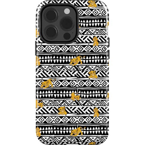 Disney The Lion King Simba Tribal Print iPhone 15 Pro Impact Case