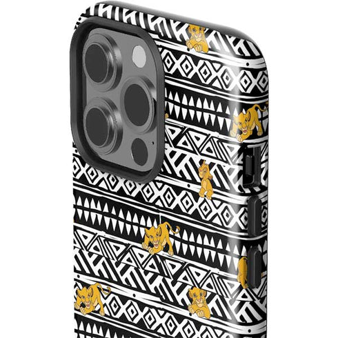 Disney The Lion King Simba Tribal Print iPhone 15 Pro Impact Case