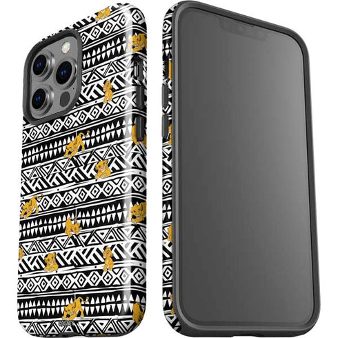 Disney The Lion King Simba Tribal Print iPhone 14 Pro Impact Case