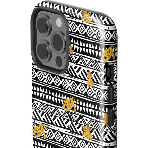 Disney The Lion King Simba Tribal Print iPhone 15 Pro Max Impact Case