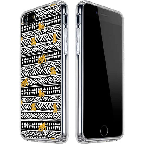 Disney The Lion King Simba Tribal Print iPhone SE (2nd & 3rd Gen) Clear Case