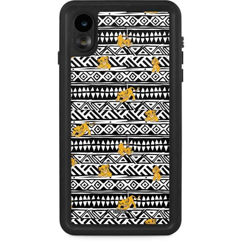 Disney The Lion King Simba Tribal Print iPhone XR Waterproof Case