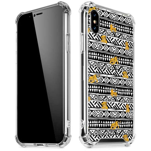 Disney The Lion King Simba Tribal Print iPhone XS Max Clear Case