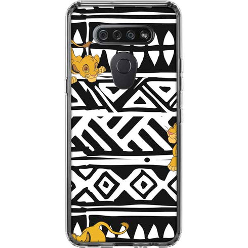 Disney The Lion King Simba Tribal Print LG K51/Q51 Clear Case