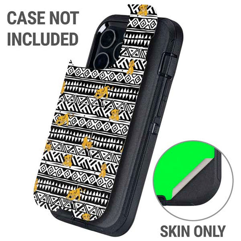 Disney The Lion King Simba Tribal Print Otterbox Defender iPhone Skin