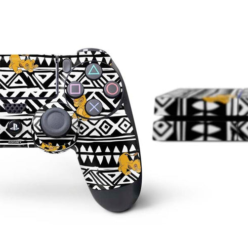 Disney The Lion King Simba Tribal Print PS4 Console and Controller Bundle Skin