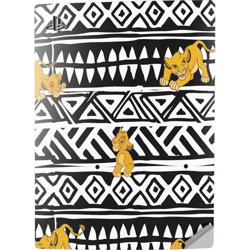 Disney The Lion King Simba Tribal Print PS5 Digital Edition Console Skin