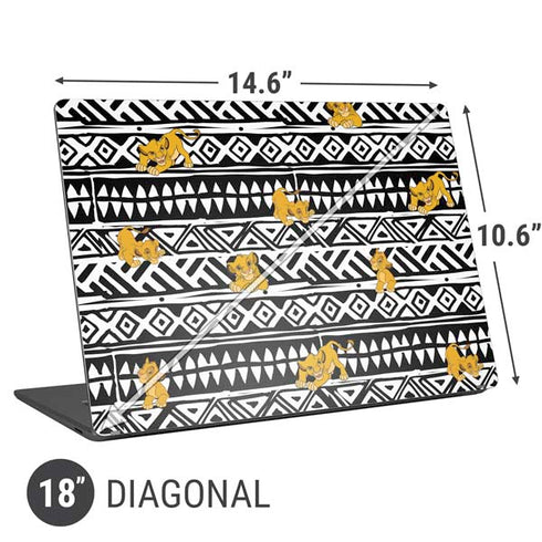 Disney The Lion King Simba Tribal Print Universal Laptop 18in (14.6 x 10.6in) Skin