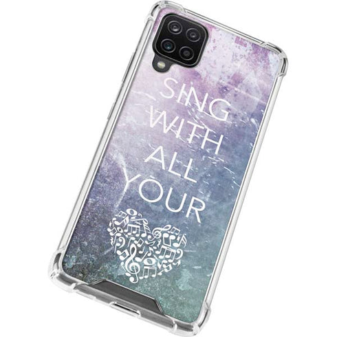 Sing With All Your Heart Galaxy A12 Clear Case