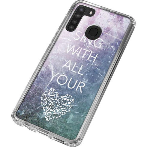 Sing With All Your Heart Galaxy A21 Clear Case
