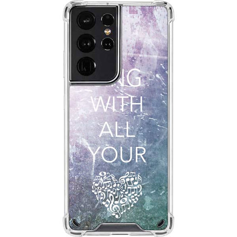 Sing With All Your Heart Galaxy S21 Ultra 5G Clear Case