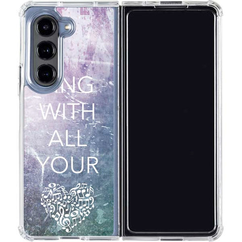 Sing With All Your Heart Galaxy Z Fold5 5G Clear Case