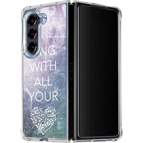 Sing With All Your Heart Galaxy Z Fold5 5G Clear Case