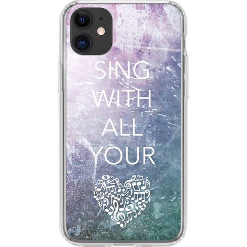 Sing With All Your Heart iPhone 11 Clear Case