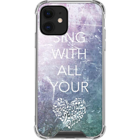 Sing With All Your Heart iPhone 12 Clear Case