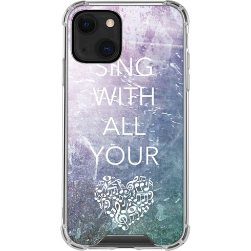 Sing With All Your Heart iPhone 13 Mini Clear Case