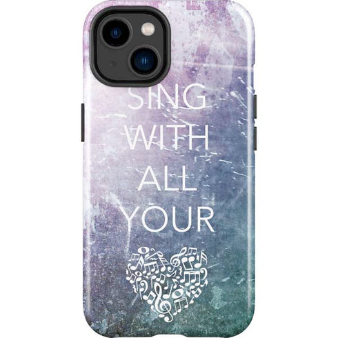 Sing With All Your Heart iPhone 14 Plus Impact Case
